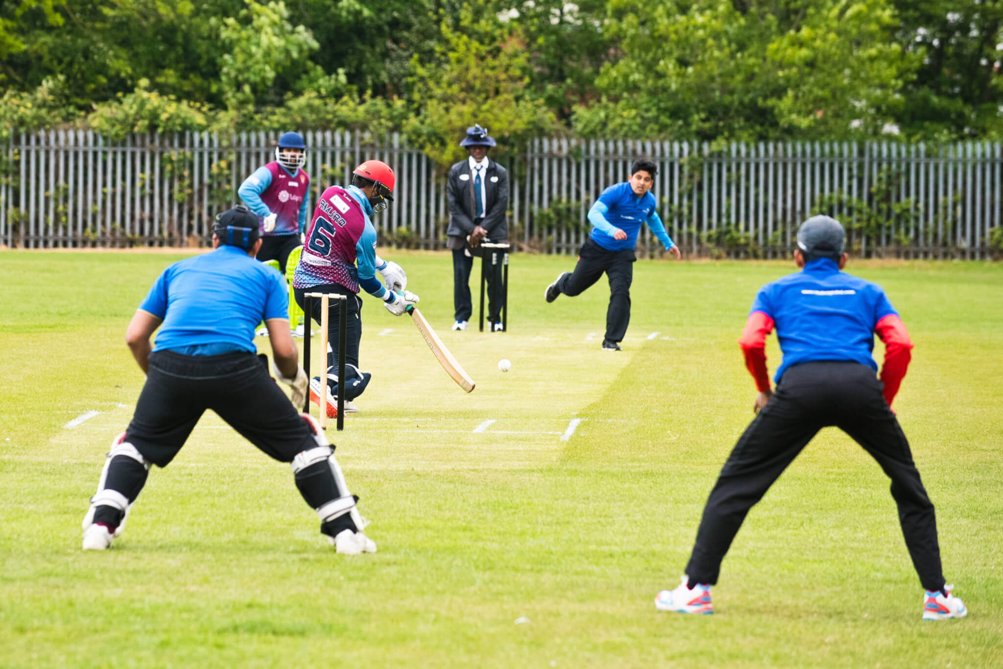 cricket game in London playing field