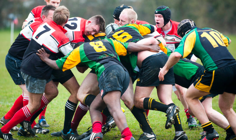 Image of a rugby scrum